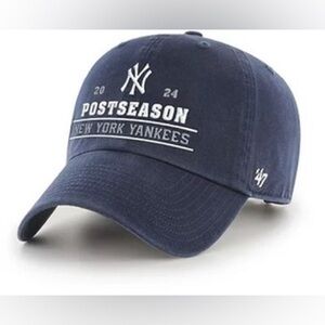 47 Adult 2024 MLB Postseason New York Yankees Navy Cleanup Baseball Hat NWT